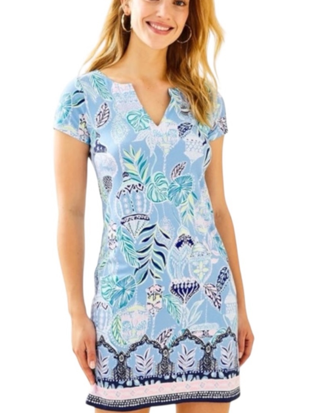 Lilly Pulitzer UPF 50+ Sophiletta Shift Dress size Small in Blue Periwinkle